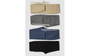 Elwood STRETCH TWILL JOGGERS - 4 PACK MIX COLORS